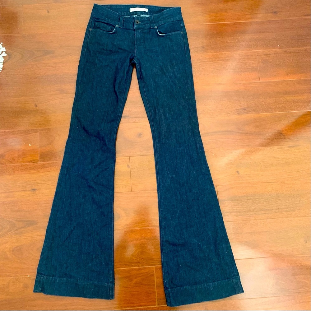 J Brand Flared Dark Wash Stretch Jean